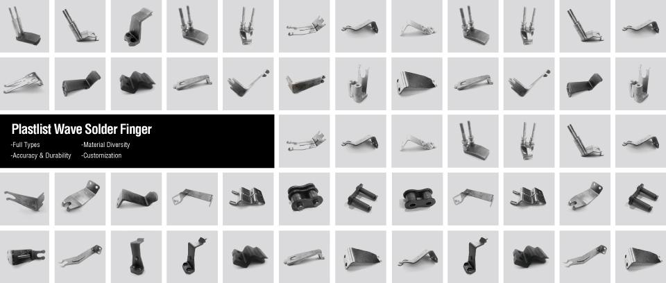 Plastlist- wave-solder-finger- fixture-chain-titanium-epoxy-plastics